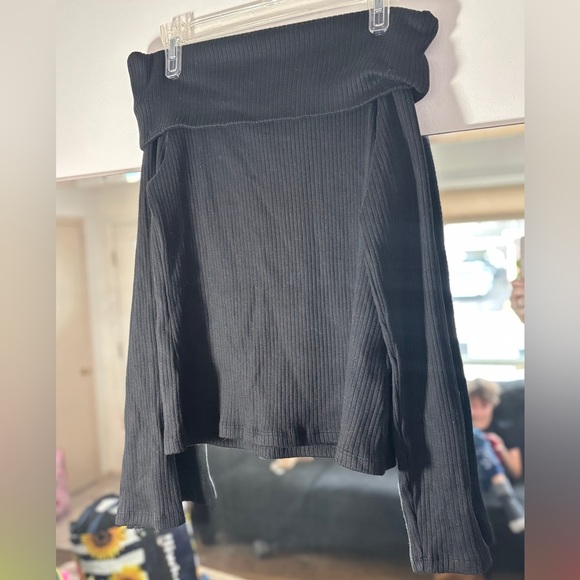 NWT Madewell Off Shoulder Top Black Womens Sz XL Classic Style Dress Up or Down - Picture 6 of 7